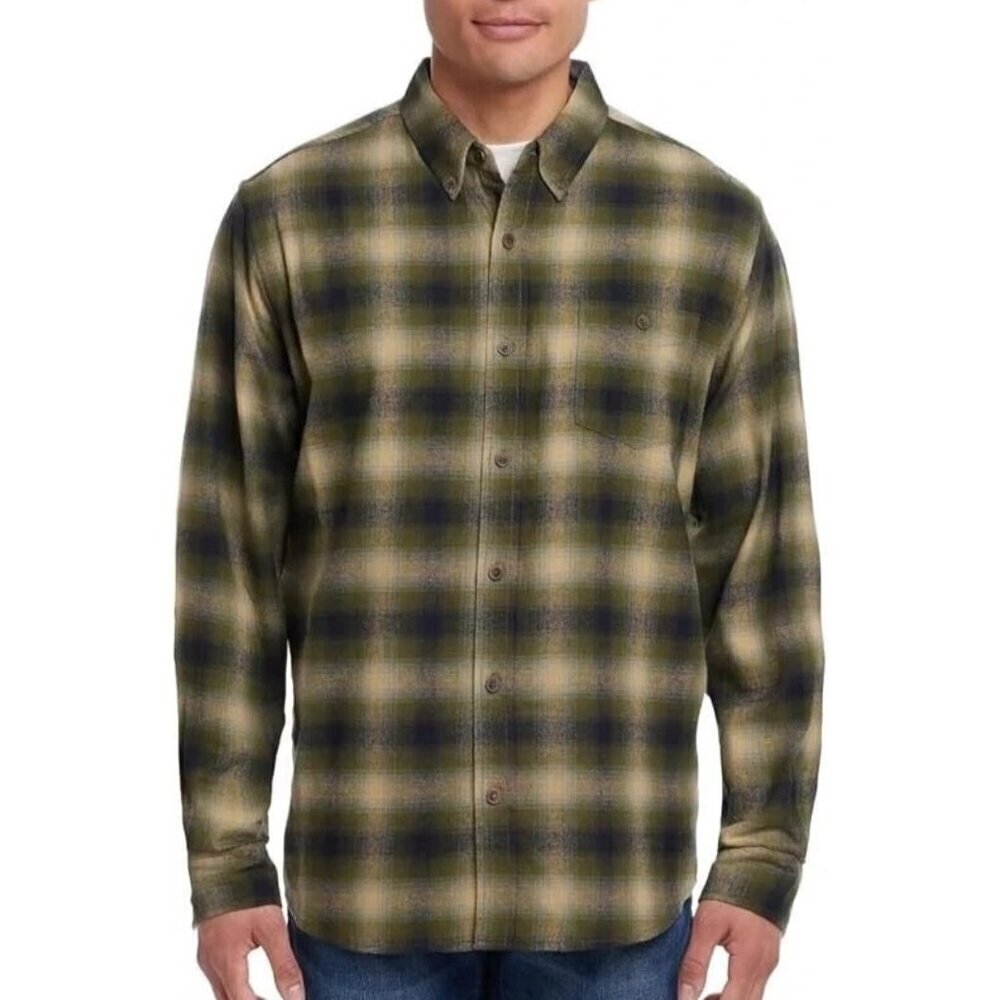 NEW Weatherproof Vintage Men's M Flannel Plaid Button-Down Shirt